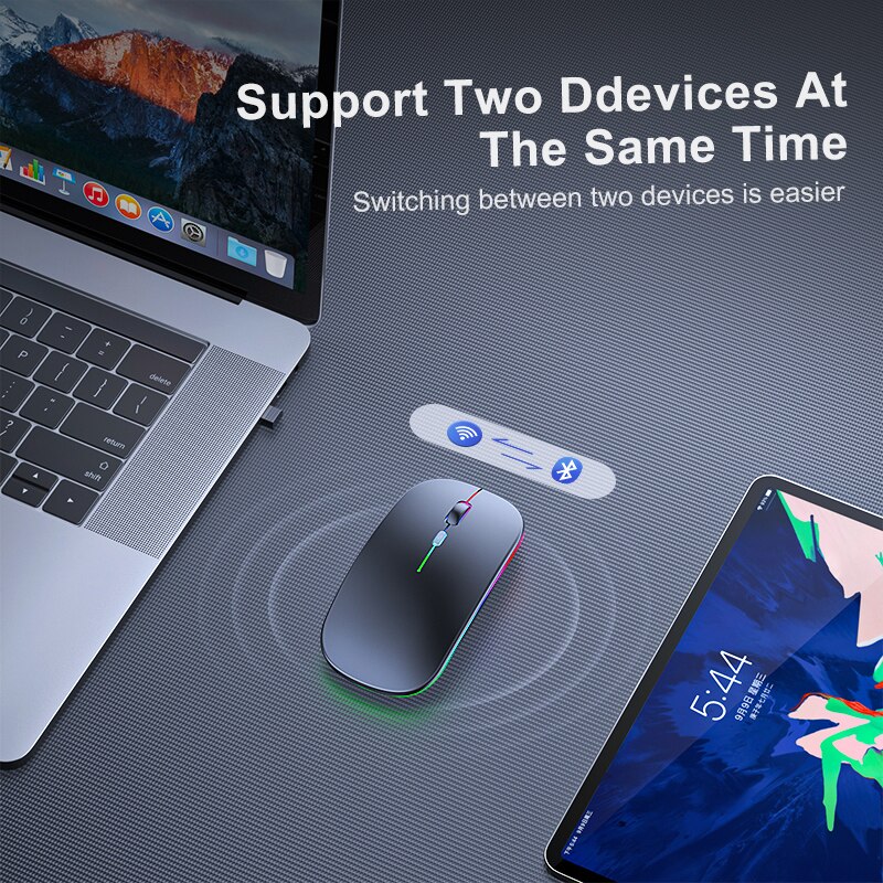 Mini tastiera Bluetooth e Mouse tastiera retroilluminata Wireless ipad per Tablet tastiera spagnola ricaricabile per laptop cellulare