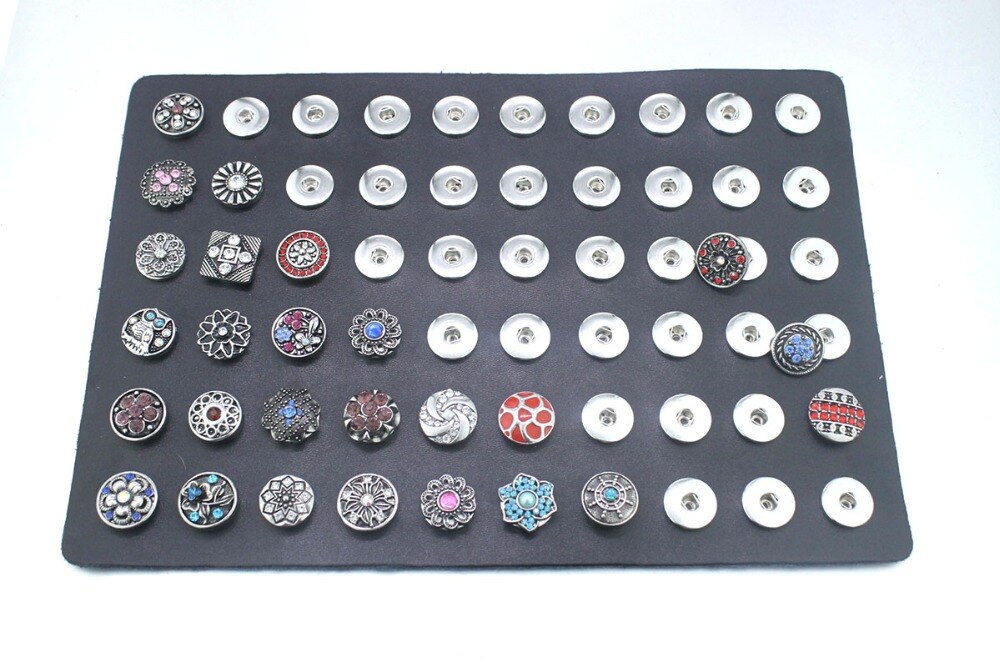 60 unids PU cuero 18mm Botón A Presión de Metal tablilla de anuncios NE449 relojes mujeres de one direction Unisex de la joyería DIY