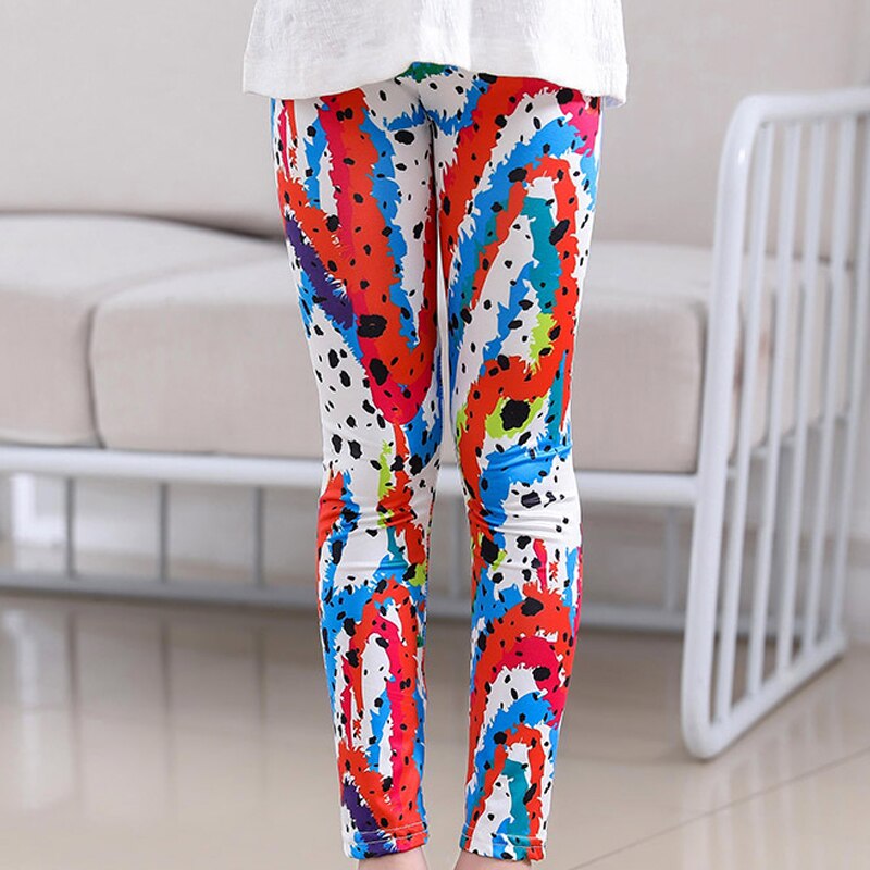 Keelorn – Legging élastique coloré pour filles, pantalon moulant pour enfants et adolescents de 5 à 11 ans