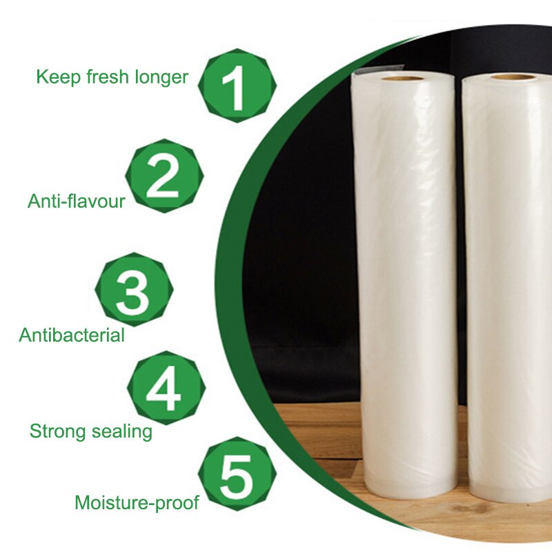 12/15/17/20/22/25/28/30/32cm Vacuum Fresh-keeping Bag Sealer Food Storage Keep Fresh Non-toxic Packing Film Kitchen Food Storage