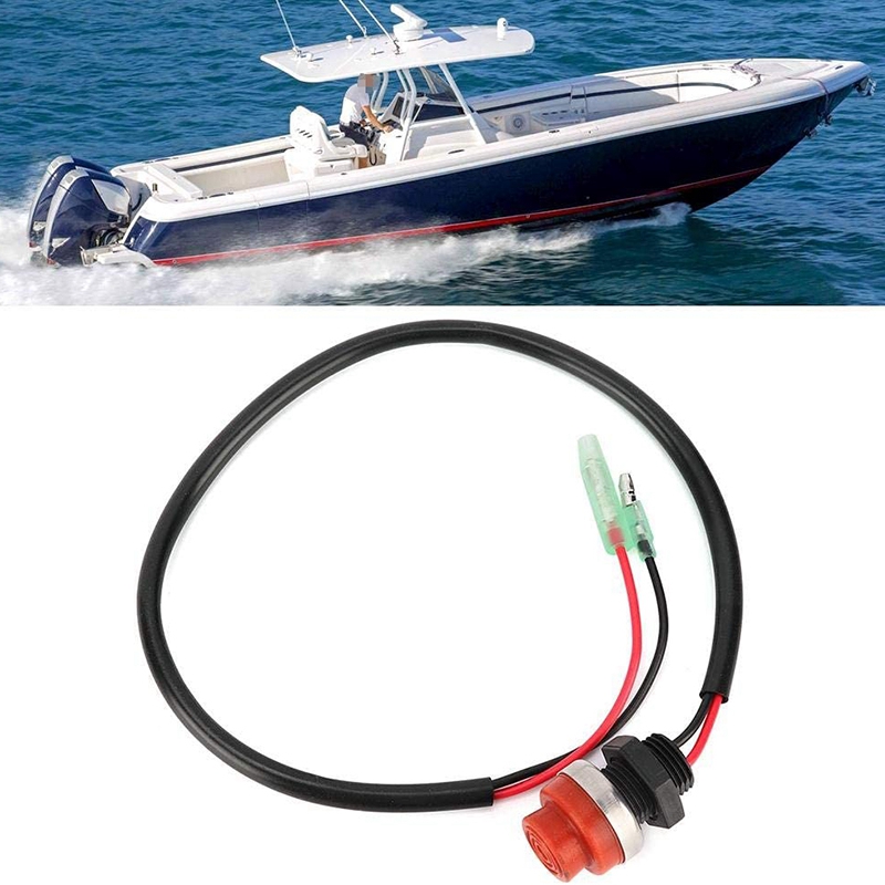 Start Stop Switch, Outboard Engine Switch Keyless Push Button Switch for Marine Boat Yatch Outboard Engine