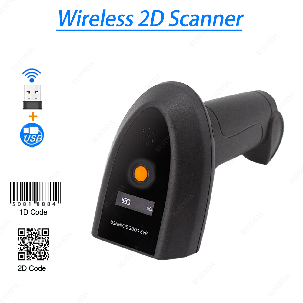 Scanner di codici a barre Scanner di codici a barre Bluetooth 2D Wireless Scanner QR Wireless lettore di codici Wireless 2d Scanner di codici a barre PDF: RV8W 2D Wireless