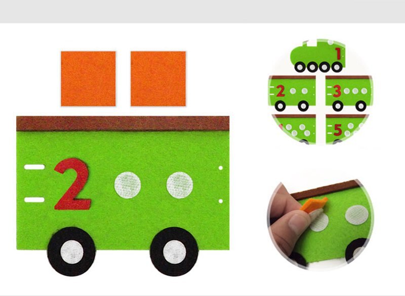Felt Train For Children Early Learn the Numbers/ G... – Grandado