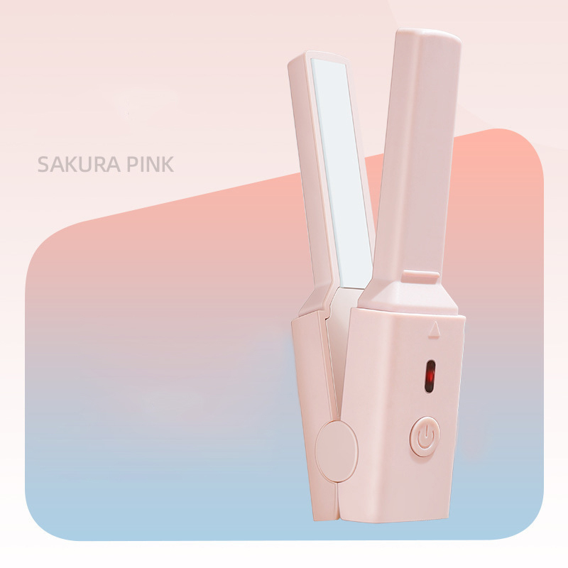 Lisseur à frange moelleux, anciers de cheveux raides, bouclage des cheveux, petite attelle électrique, , dortoir, tout neuf, 1PC: kaki foncé