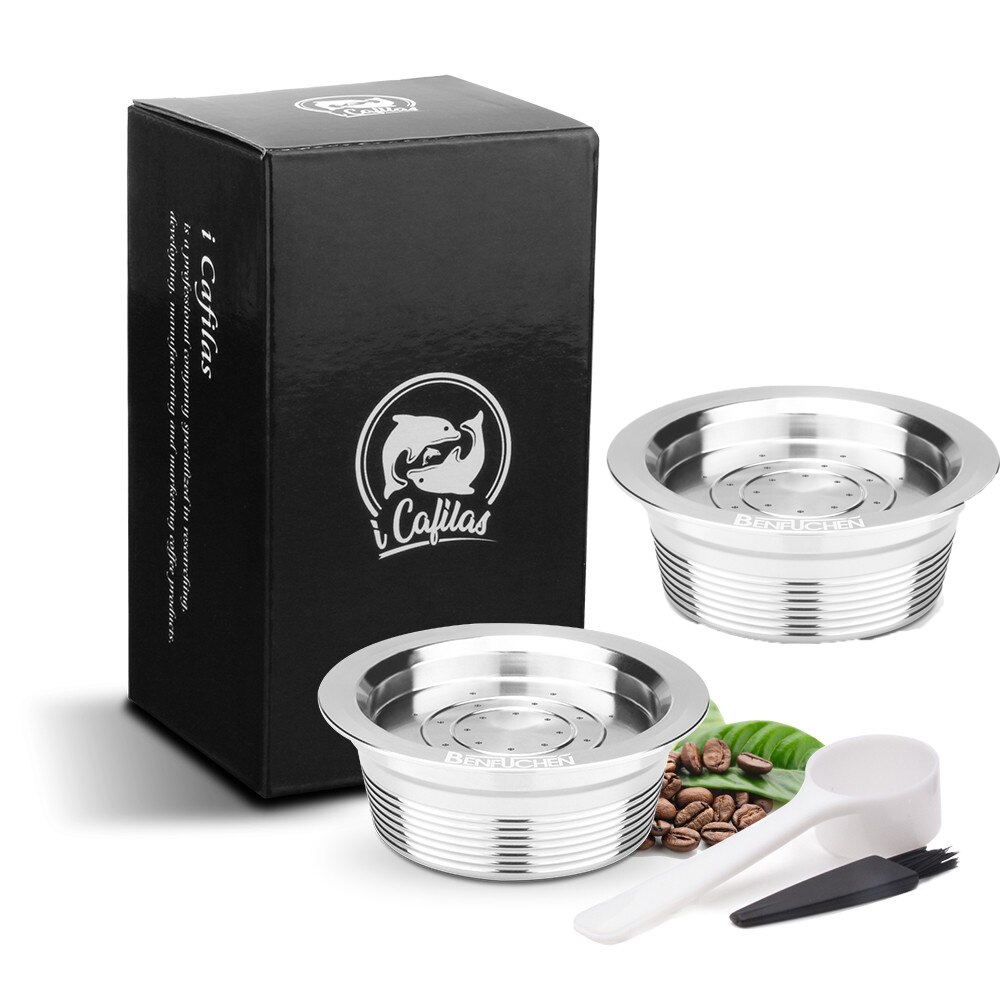 Voor Lavazza Een Modo Mio Herbruikbare Hervulbare Koffie Capsule Cup Jolie Espria Idola Rvs Metalen Koffie Capsules Cup Pod: 2Capsule