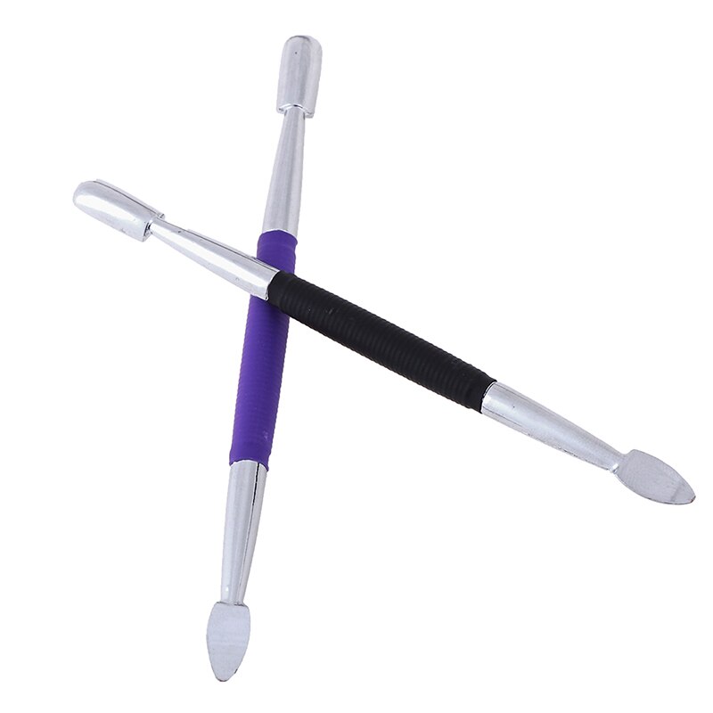 Cutículas de acero inoxidable de doble cara para uñas, cuchara de empuje, quitacutículas, quitacutículas, empujador para el cuidado de las uñas, piel muerta, 1 ud., herramientas de manicura