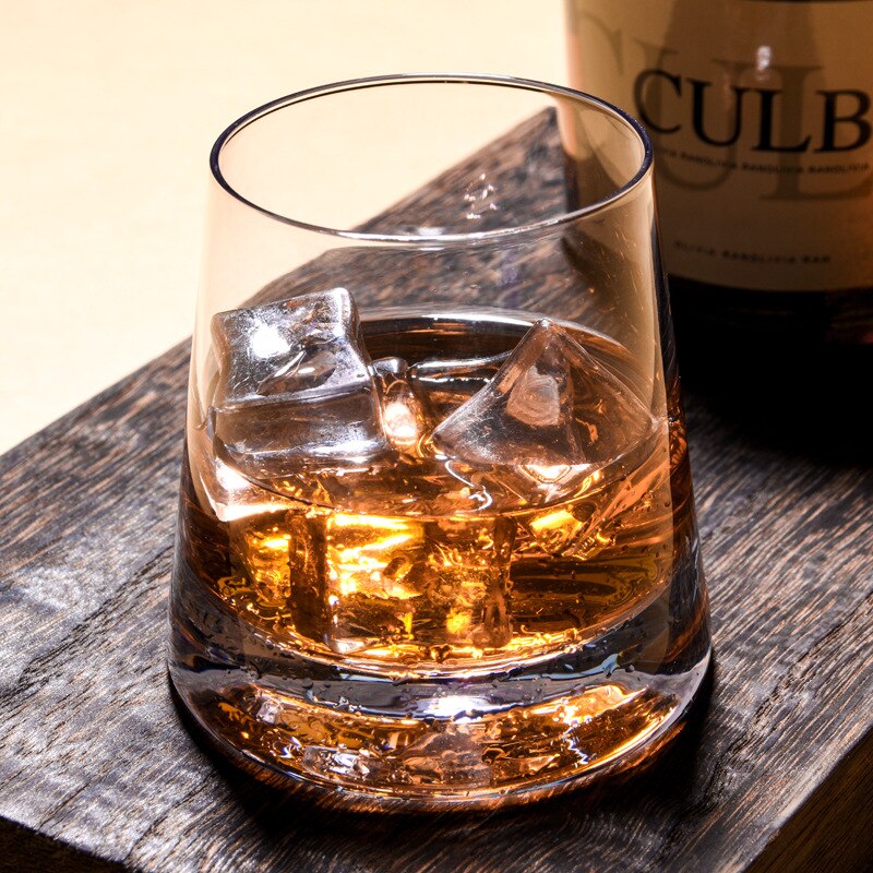 2 st/parti whiskyglaskopp genomskinlig tjockbotten vinkopp för ktv bar club vodka bourbon whisky skotsk sprit för män