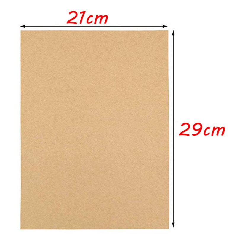 Papel Kraft Natural de 100 piezas, papel de papelería de tamaño carta de 21x29cm, papel marrón en blanco para escritura a mano para Artes, manualidades, suministros de oficina