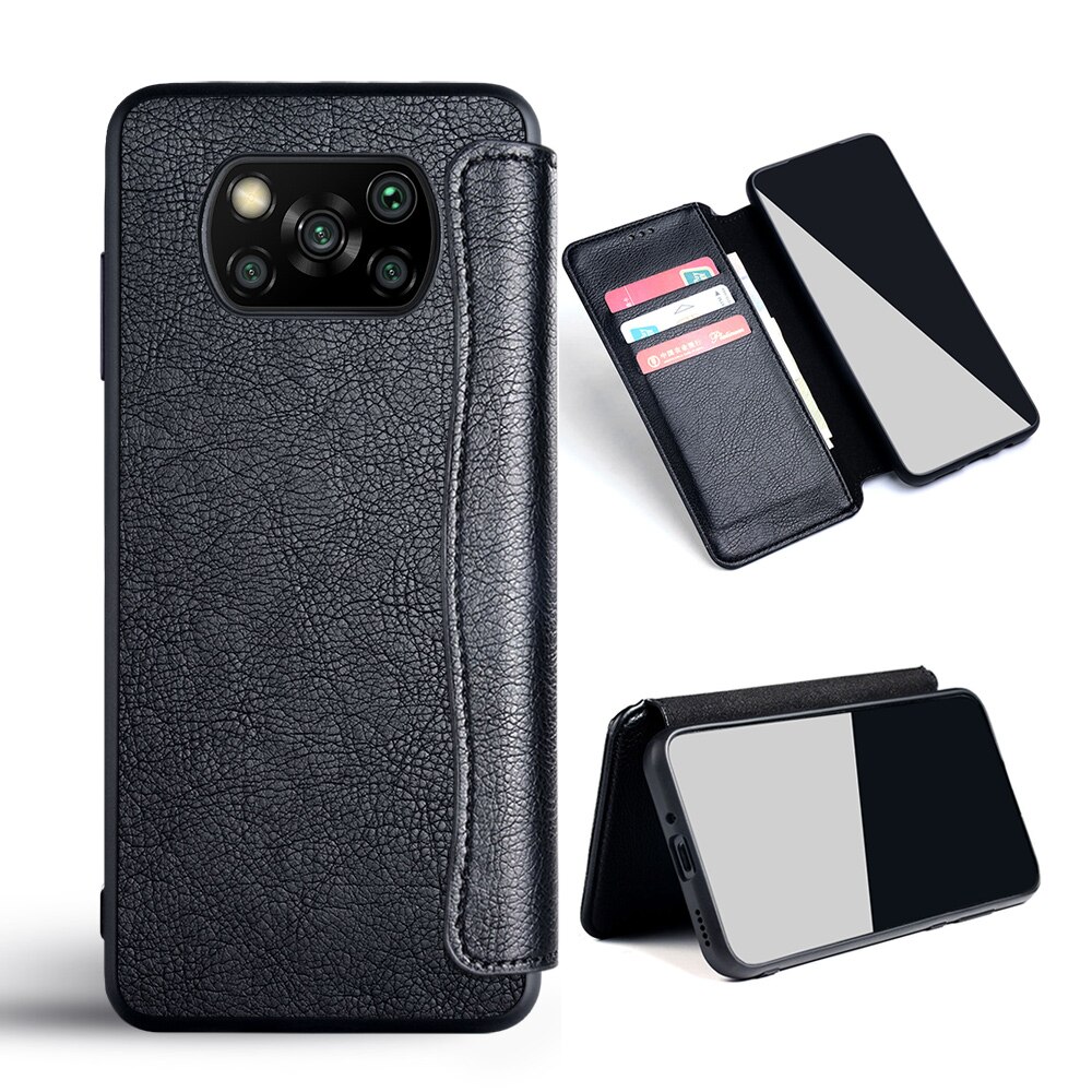 Case Voor Xiaomi Poco X3 Nfc X3 Pro Leather Flip Cover Met Card Slot Geen Magneet Voor Xiaomi Poco X3 nfc X3 Pro Case Coque Funda