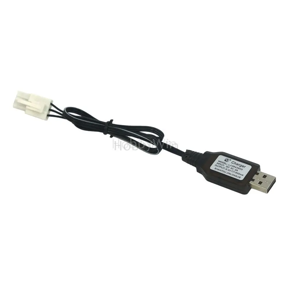 6.4V 600mA USB Chargeur Câble EL4.5-3P mâle prise P-TO-R pour 2S veFe Batterie RC Voiture Camion Vitesse Bateau