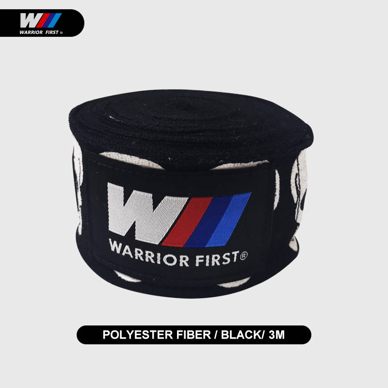 3m/5m Boxen Boxbandagen Schädel Bandage Stanzen Hand wickelt MuayThai MMA Boxen Schulungen Handschuhe Handgelenk Schützen Faust schlagen Handschuhe: 3M groß Schädel-Schwarz
