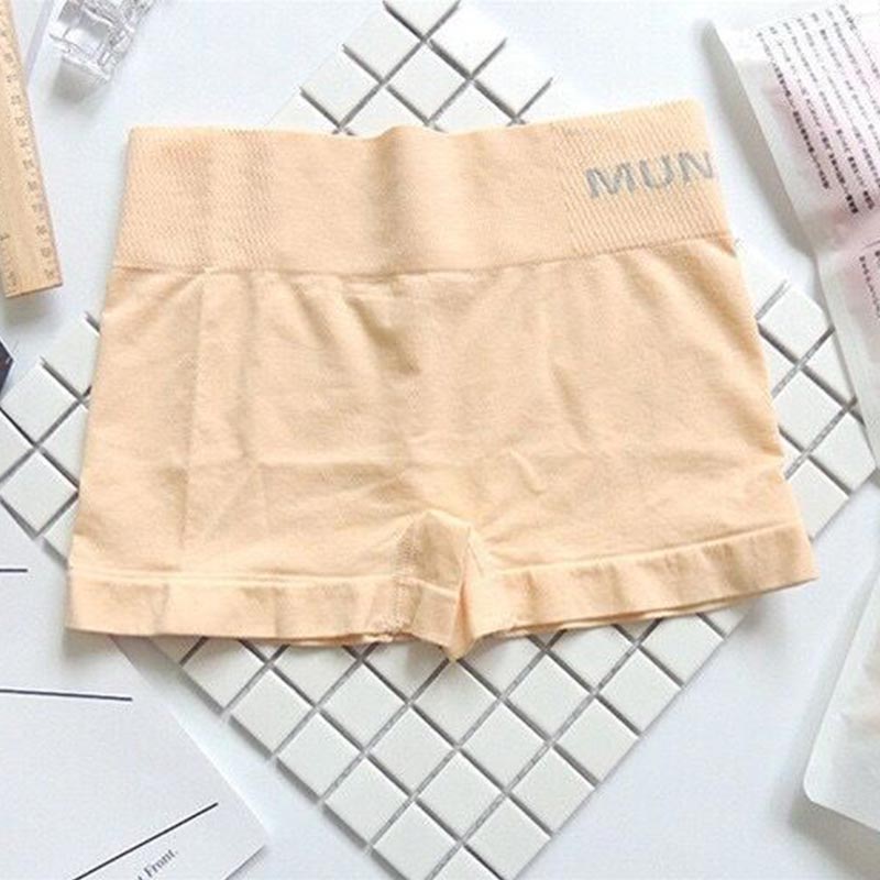 Free Size Soft 1PC Panty Comfortable Brief Pants Female Graceful MUNAFIE Women Safety Pants Underwear Party: Apricot