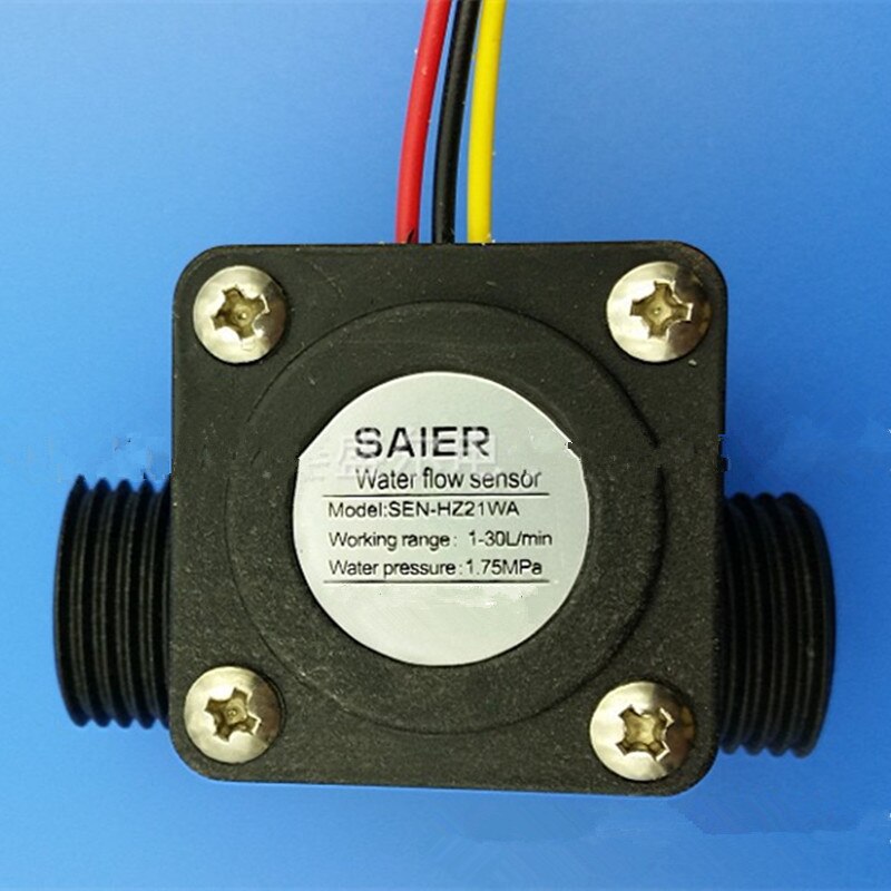 2PCS Water Flow Meter Sensor Flowmeter pool float switch Hall fuel flowmeter water heaters,credit card machine G1/2 1-30L/Min