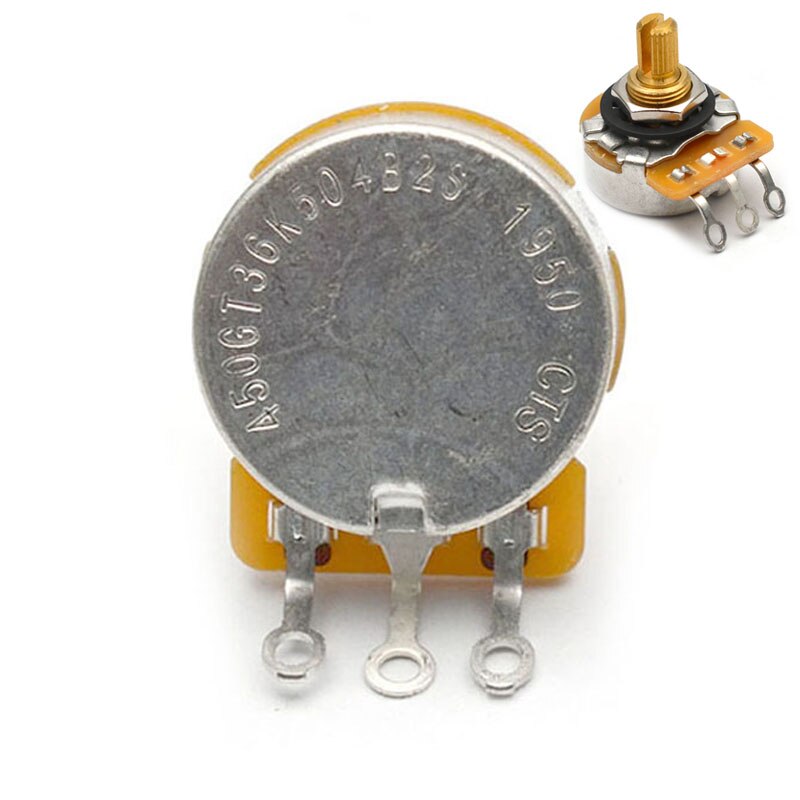 4PCS 250k/500k Brass/Aluminum Shaft Volume Tone Potentiometers CTS Pots Log A or Linear for Electric Guitars: CTS 450G A500K