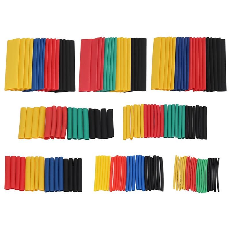 328Pcs 8 Maten Gemengde Kleur Waterdichte Auto Elektrische Kabel Buis Kits Krimpkous Tubing Wrap Mouwen Diverse