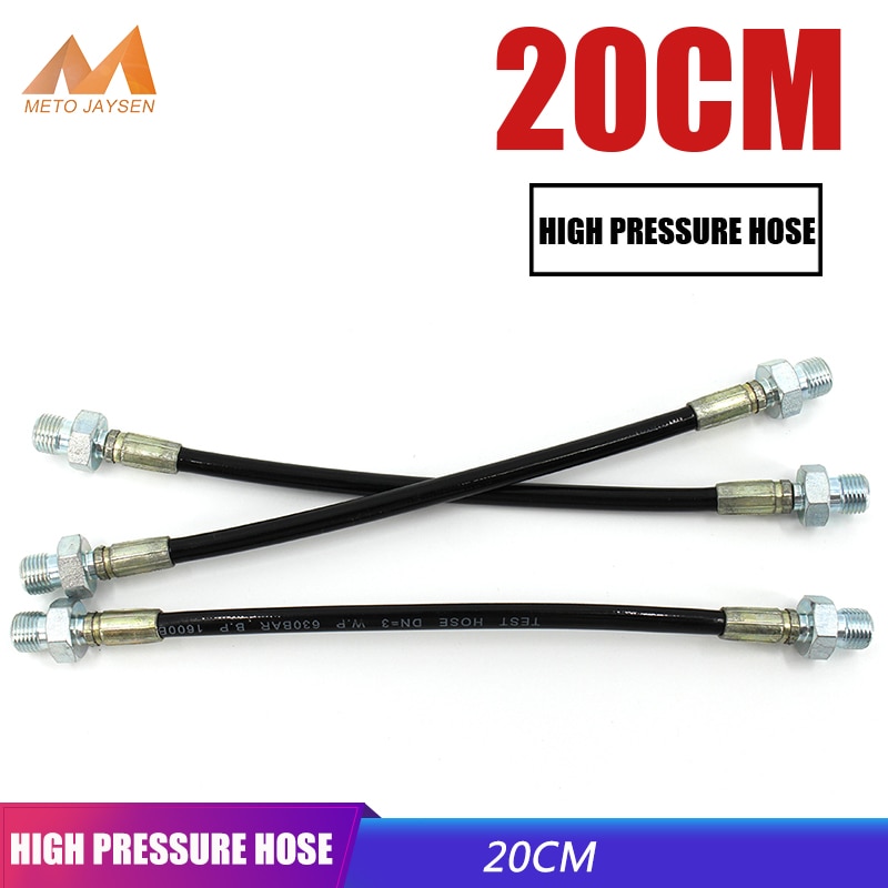 PCP High Pressure Hose 20cm Long for Pneumatics Device M10x1 Male Thread Air Refilling Nylon Black Quick Couplers