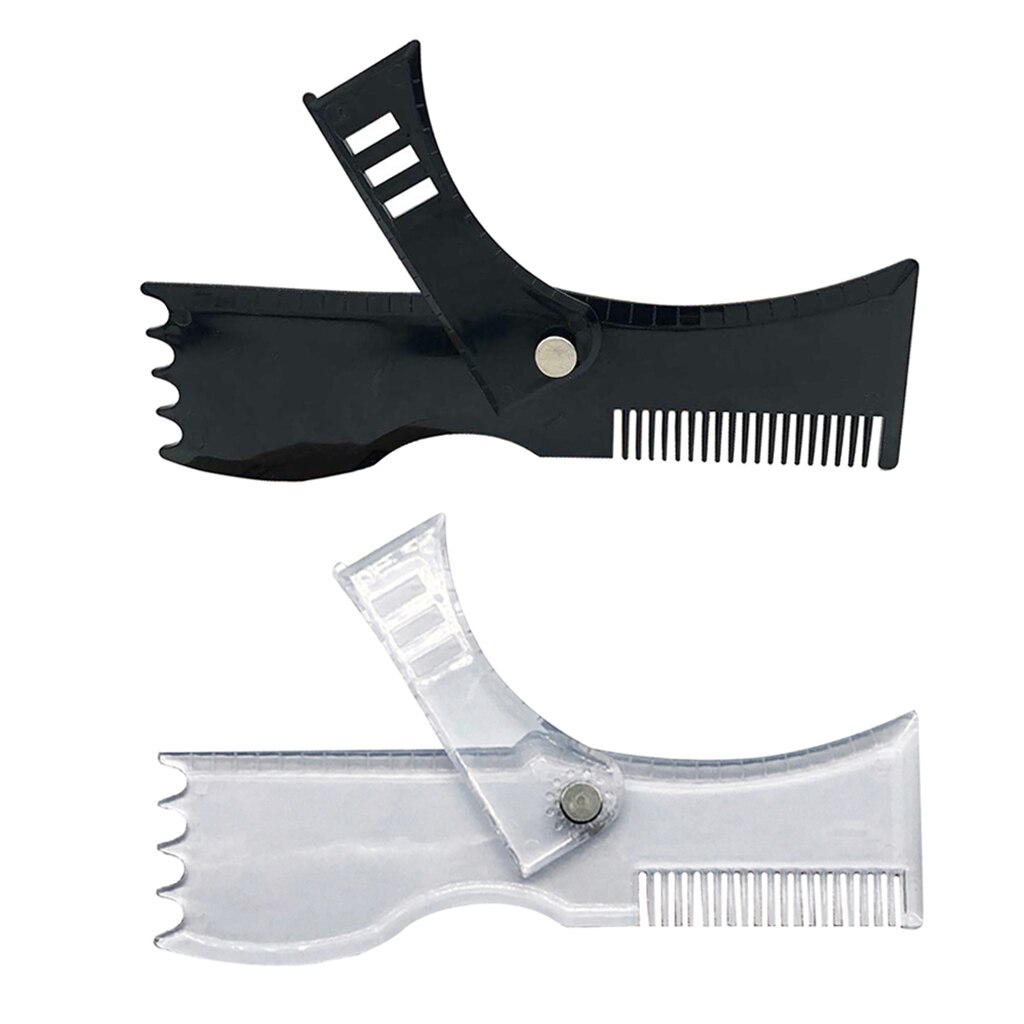 Beard Shaping Tool w/inbuilt Comb Template Guide Trimmer Ruler for Men
