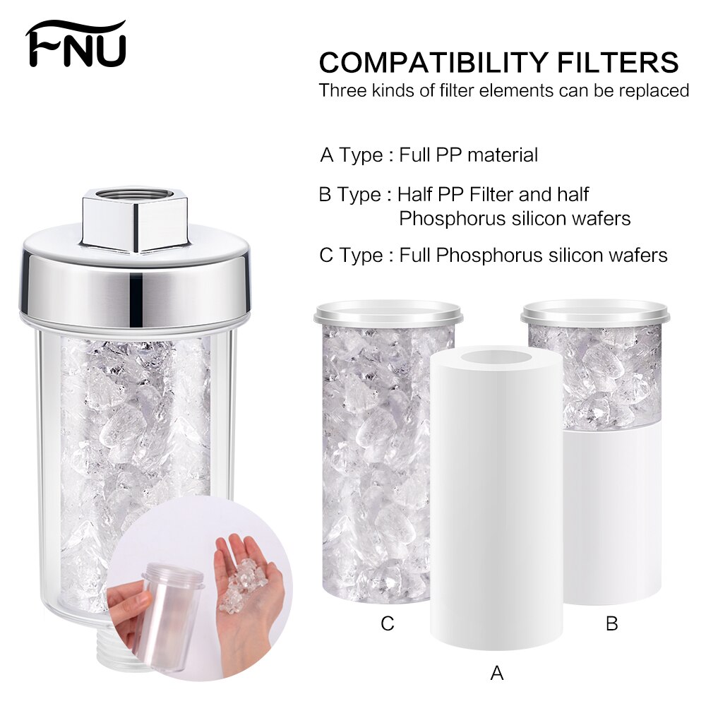 Fosfor silicium wafers vandfilter til kraftigt hårdt vand for at fjerne klor bruser vandhane filter til wachine maskine