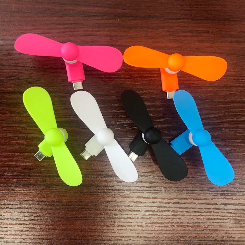 Portable Flexible Mini USB Fan Cooler USB Type C Cute Removable USB Gadgets Low power for Mobile Phone Powerbank PC Laptop