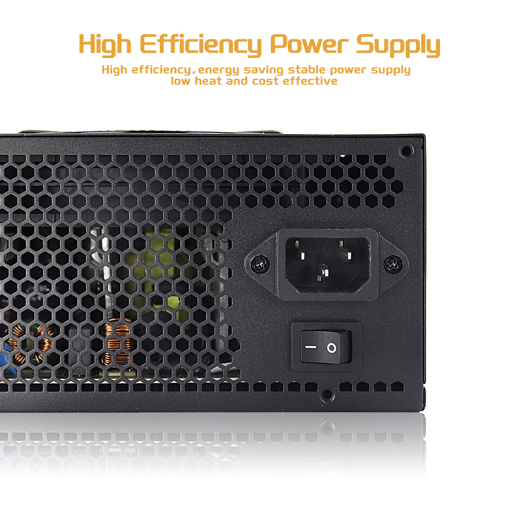 500/600 W Atx-Netzteil, aktives PFC-PC, 120 mm, leiser Lüfter, 80 Plus, Gold, für Mini-Chassis, kleines PC-Gehäuse, Desktop-Netzteil