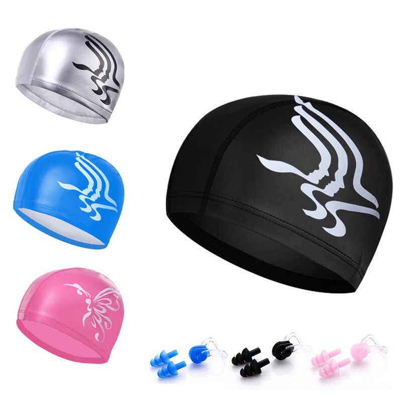 Zwembril met hoed + oordopjes + neusklem unisex waterdichte zwembril anti-condens uv sport zwembril pak