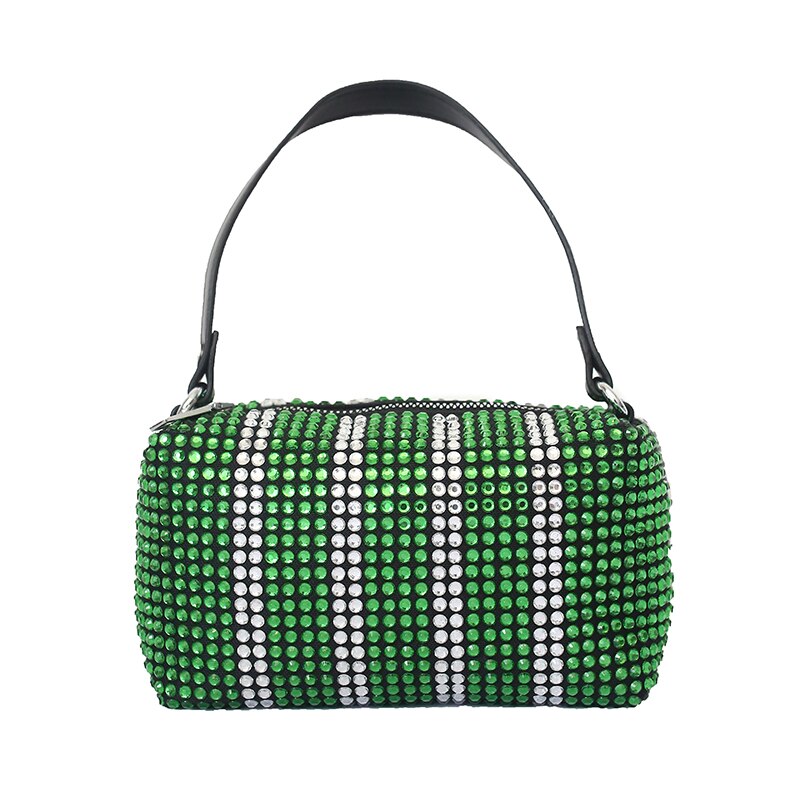 Set With Diamond Women Handbag Glitzy Eye Woman Shoulder Bag Messenger bag: Green