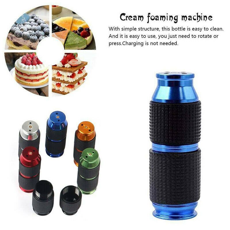 Portable Whipped Cream Cracker Dispenser Mini Rubber Grip Safe Gas Canister Dispenser Whipping Cream Dessert Tools