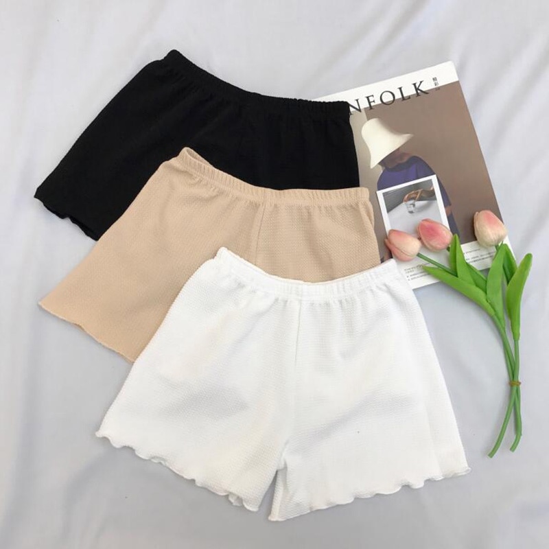 Women Soft Solid Color Seamless Safety Short Pants Summer Under Skirt Shorts Breathable Shorts