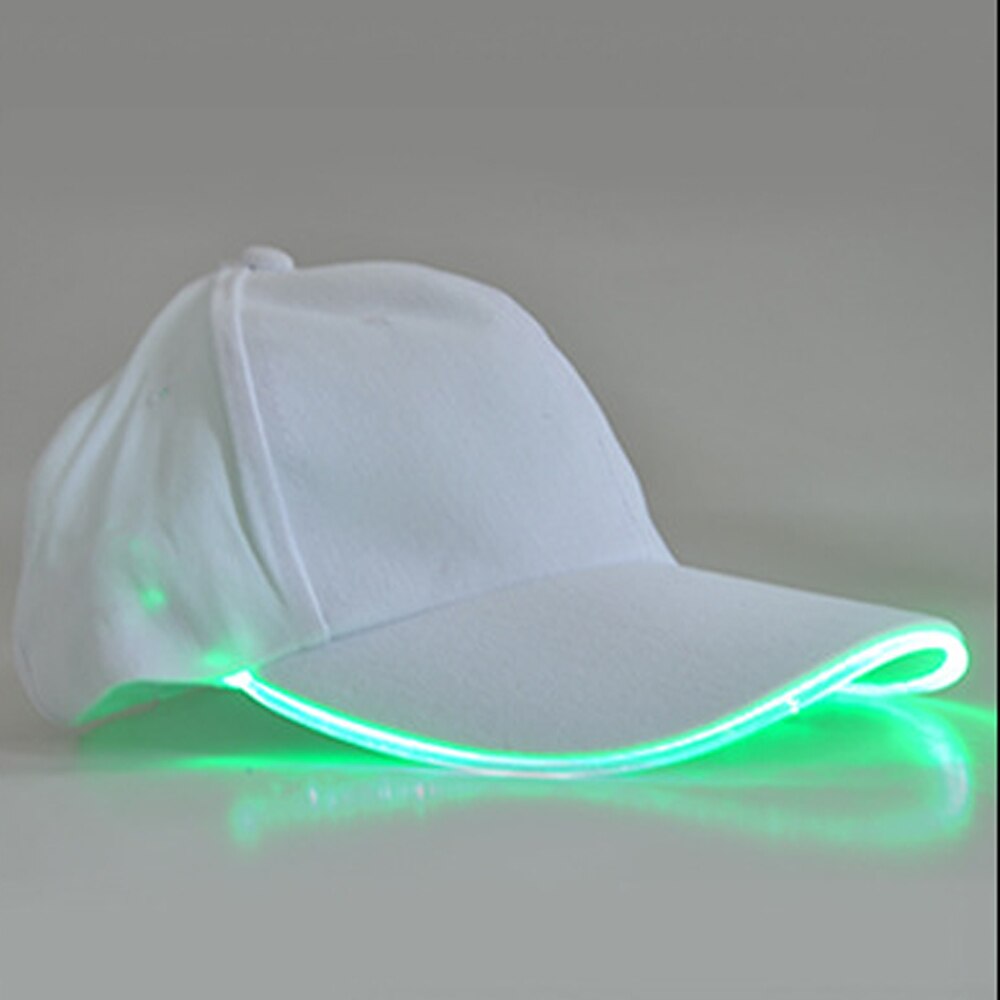 Casquette de Baseball unisexe, couleur unie, lumineuse, LED, fête de noël, tendance, pour femmes et hommes: W Green
