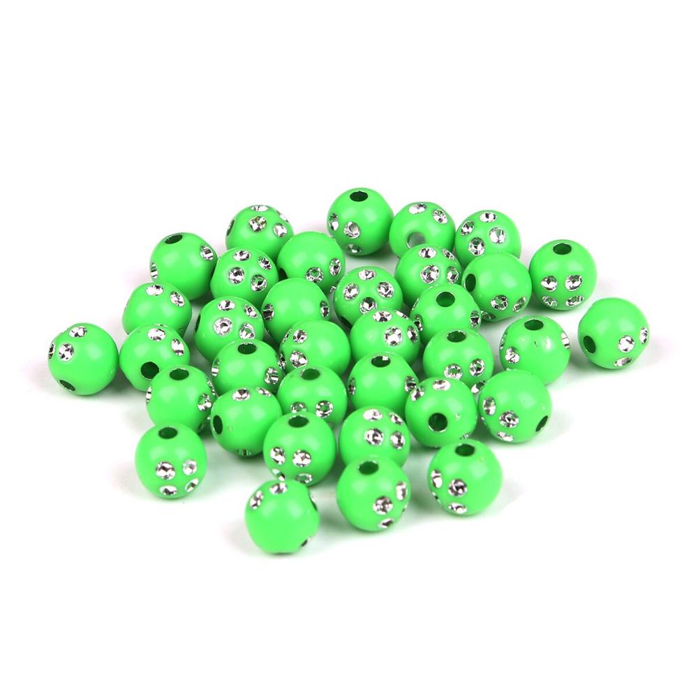 100 piece/lot 8mm Multi Colors Shiny Acrylic Round Beads For DIY Bracelets &amp; Necklaces Jewelry Makings: Dark Green