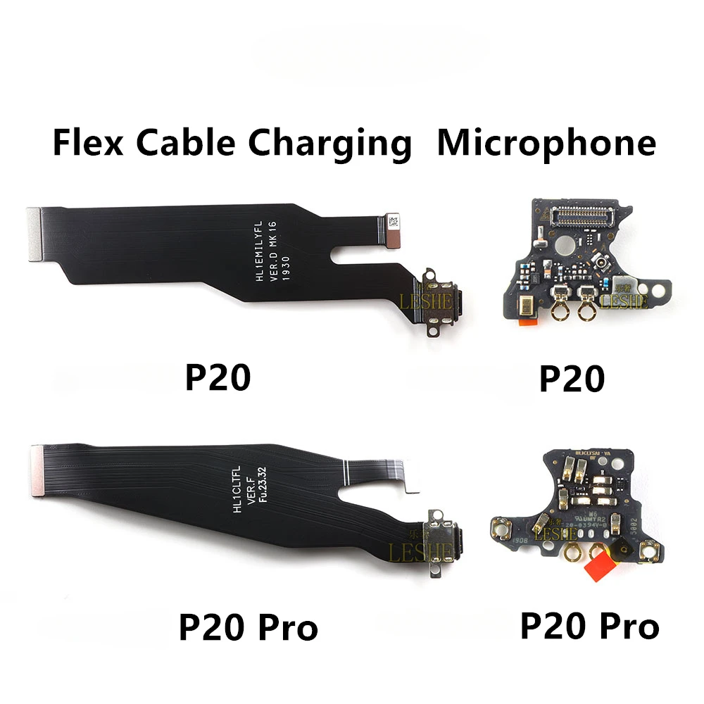 Mikrofon platine USB-Ladestation Flach kabel für Huawei P20 / P20 Pro Typ C Lade-Flex kabel