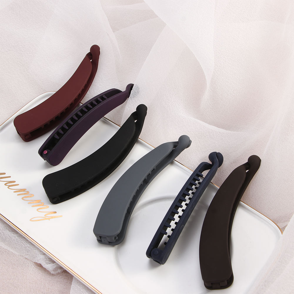 Pinzas de pelo para mujer, 1 Uds., Color sólido, esmerilado, bananas, pinzas de pelo para mujer, pasadores para el pelo, accesorios para el cabello