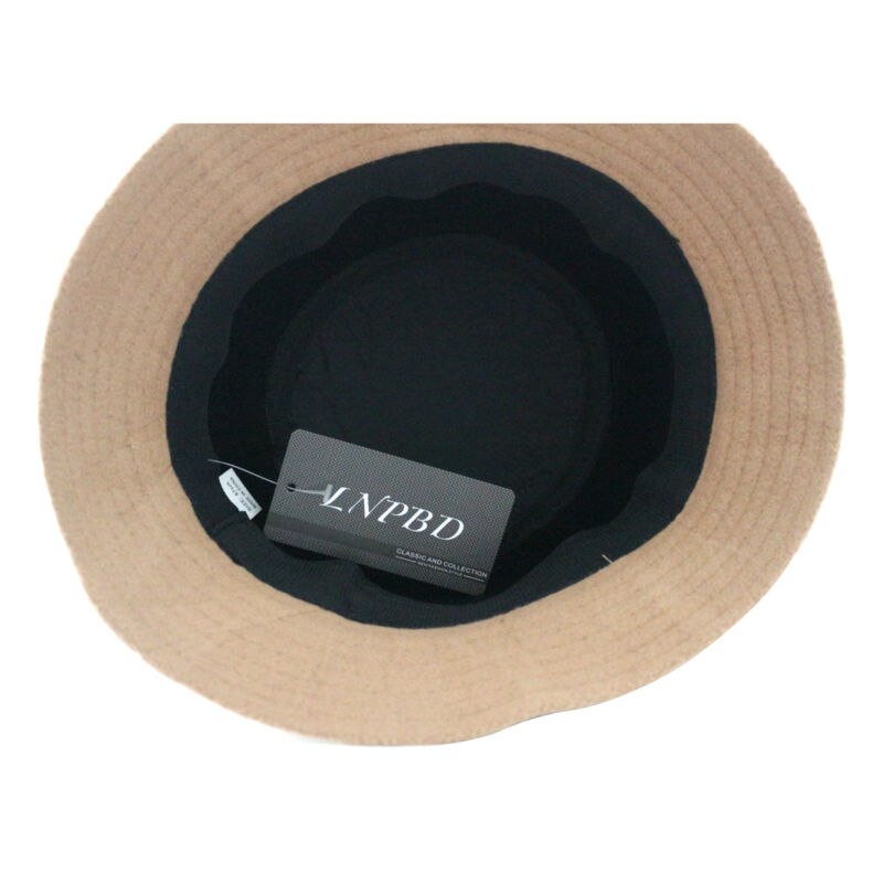 LNPBD – chapeau en feutre de laine pour femmes, couleur unie, rétro, Vintage, seau, automne, hiver