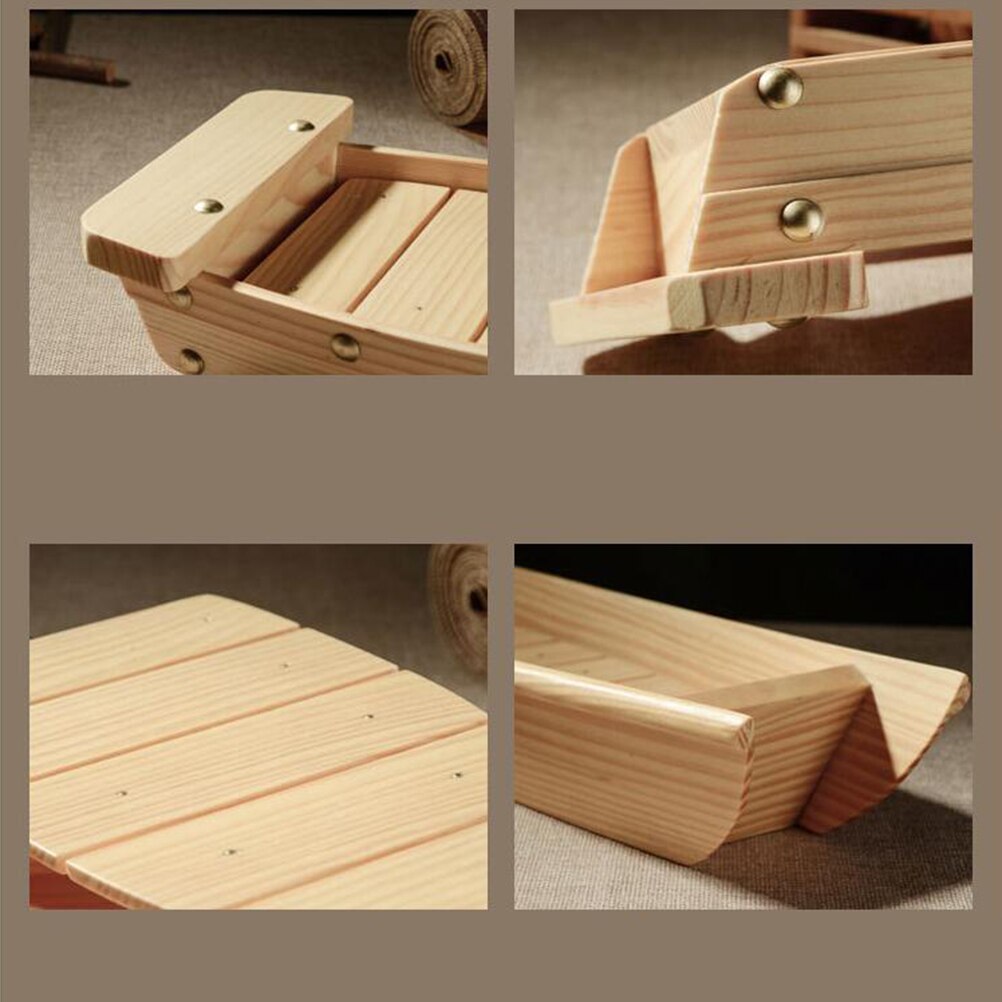 Assiette à Sushi en bois pratique, plat en forme de bateau, plateau à collation de Style japonais, plat de service pour la maison Restaurant taille L M S A50