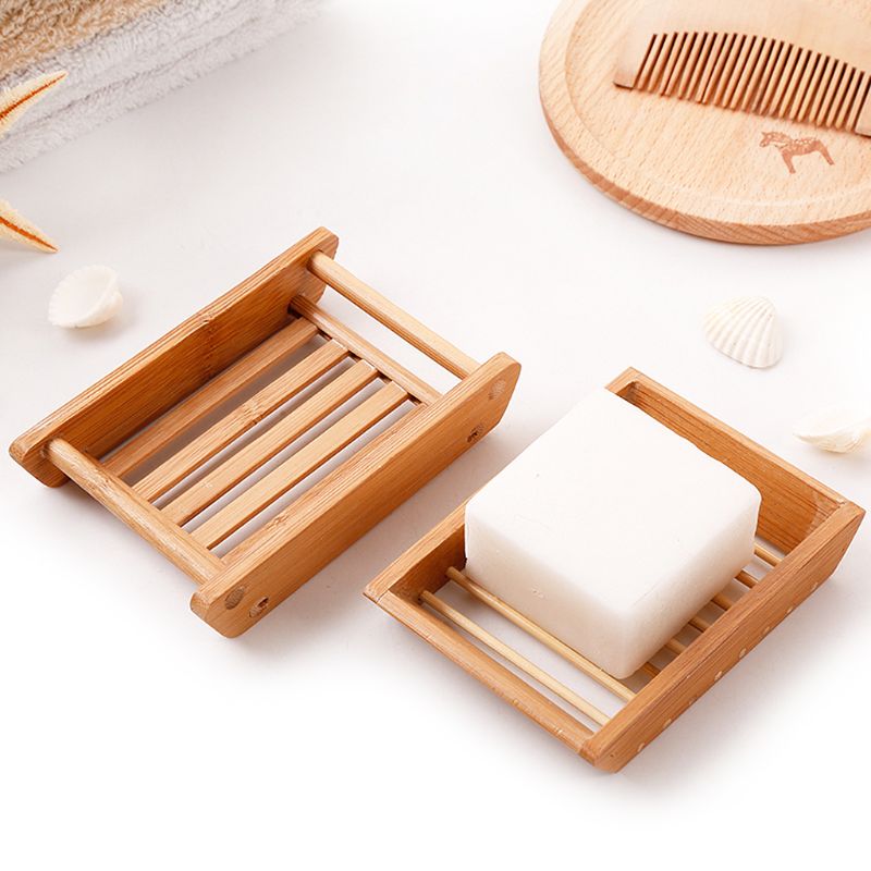 Saboneteira de bambu simples, caixa de sabão para banheiro, estilo japonês, para sabonete