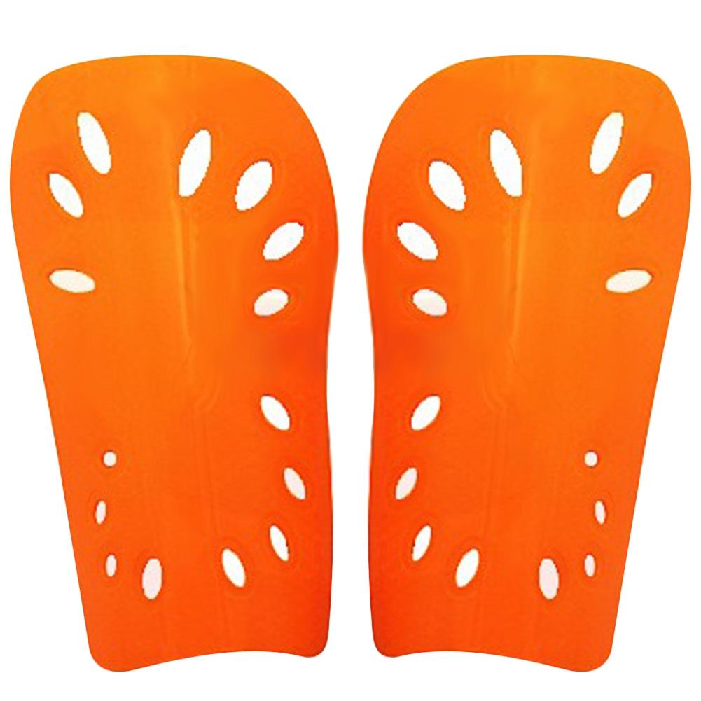 Mounchain 2 pcs fodbold skinnebeskyttelsespuder blød fodbold cuish plade åndbar skinnebeskyttelse puder benbeskytter espinilleras de futbol: Orange / Voksen