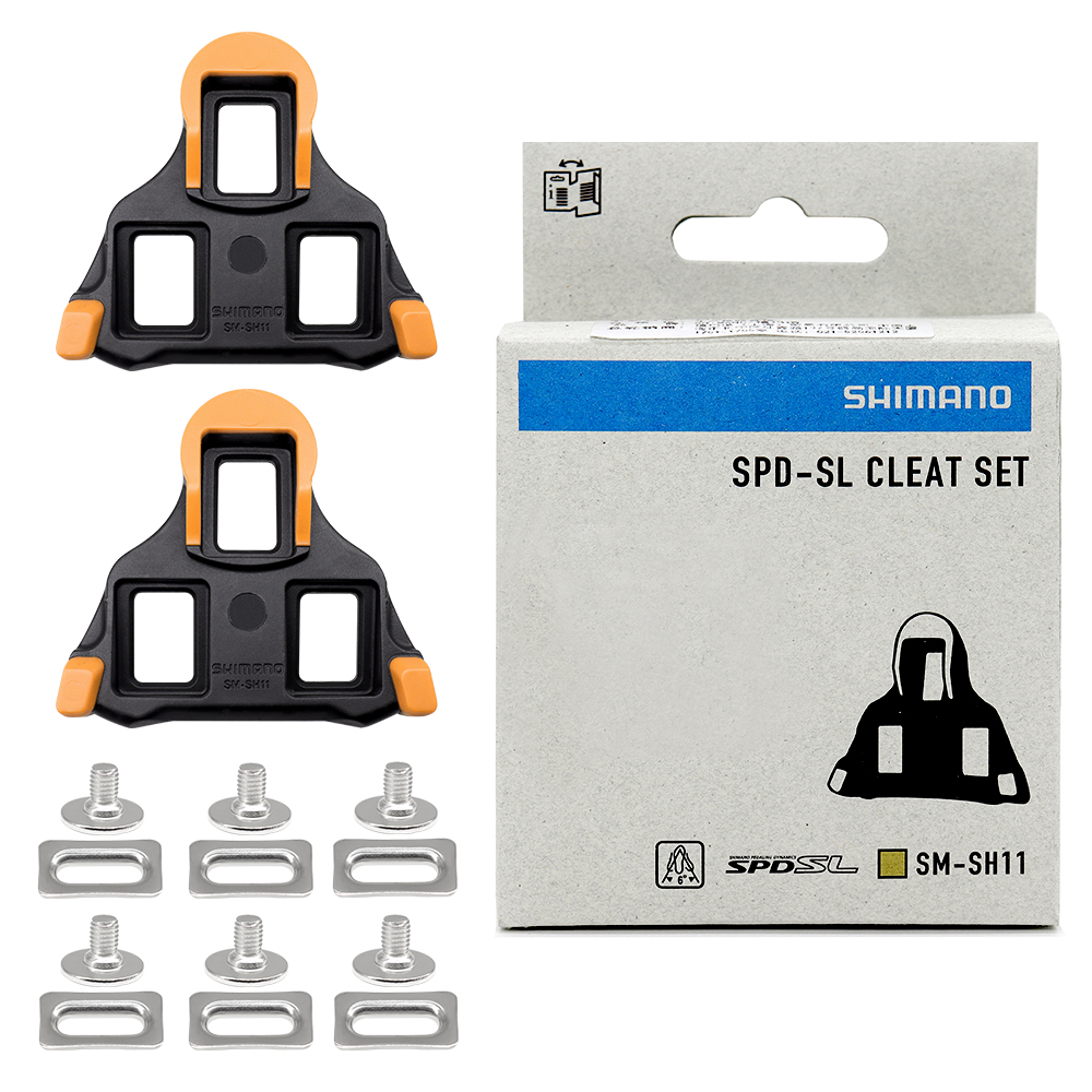 Shimano SM-SH11 SH10 SH12 Bike Pedal Cleat For SPD Road Bicycle Original Box Shoes Cleats Bike Pedal Road Cleats Speed System: Yellow