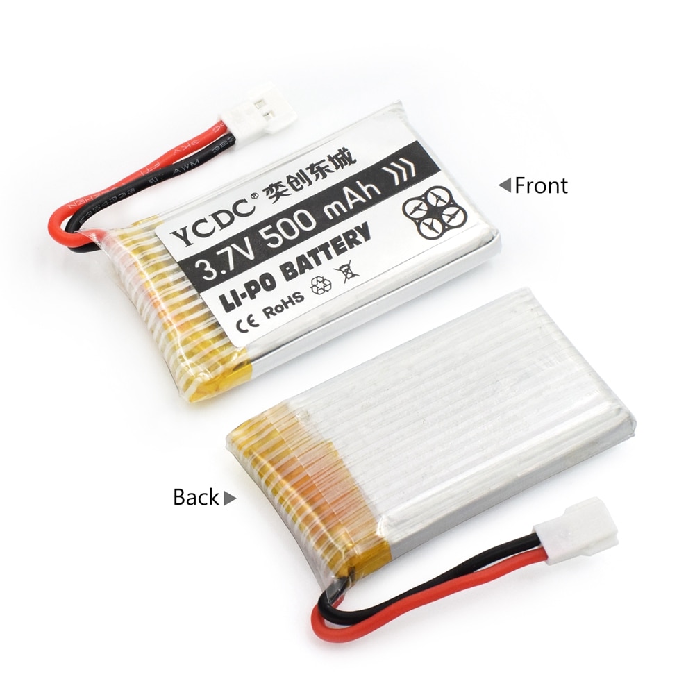 Drone Batteries 3.7V 500mAh Li-Po Battery For Syma X5C X5SC X5SW, UDI U45 U45W Quadcopter Rechargeable Batteries + Charger