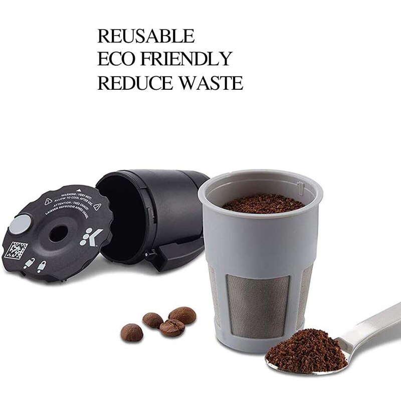 Filtre à café réutilisable Compatible avec Keurig My k-cup 1.0 & 2.0 toutes les cafetières maison Keurig (noir, 2 pièces/paquet)