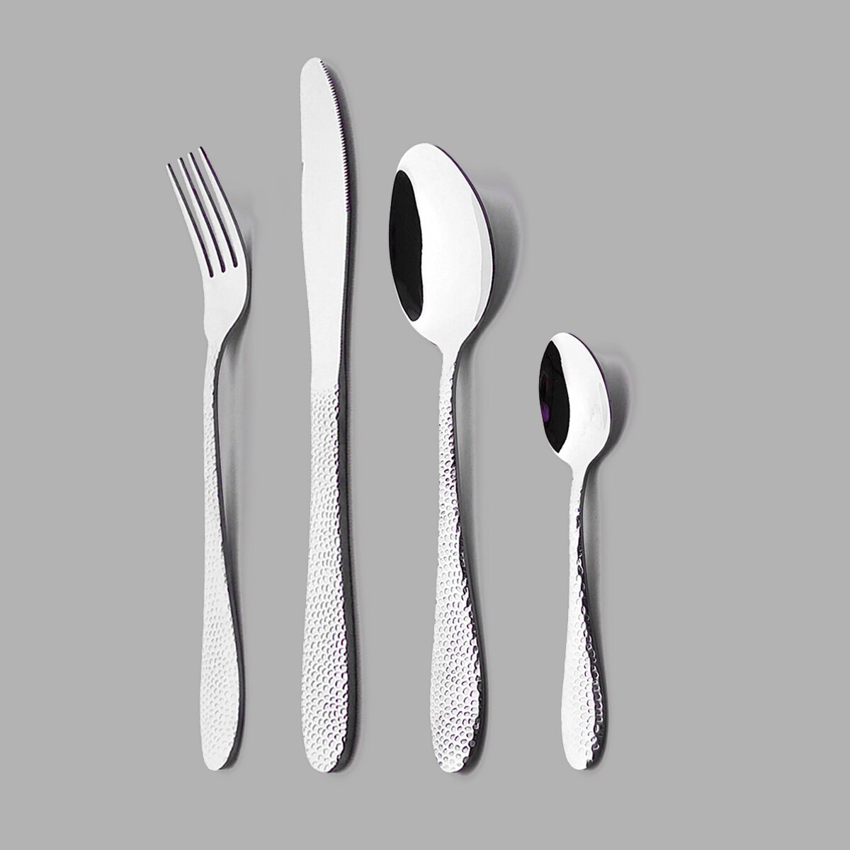 Rose Westerse Servies Set 304 Rvs Serpentine Bestek Vork Lepel Mes Diner Servies Set Keuken Zilverwerk Set: Silver