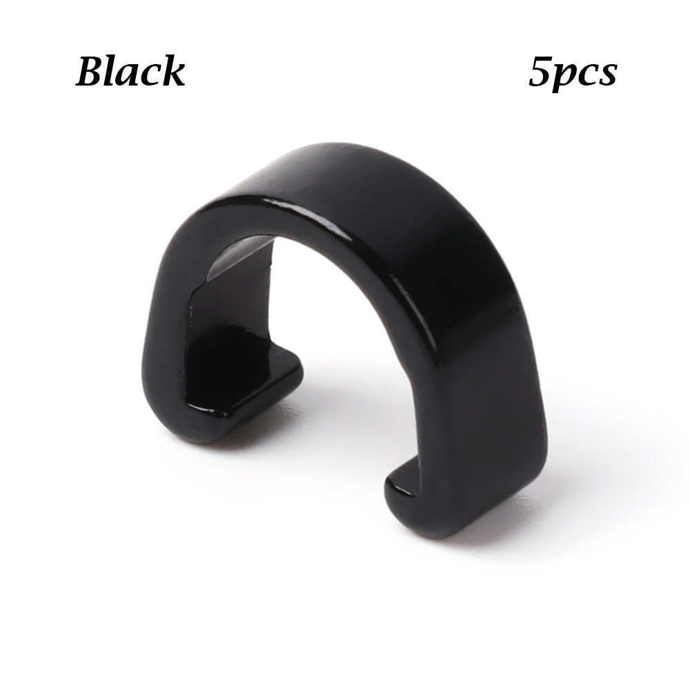 5Pcs Aluminum Alloy MTB Bike C Shape Clips Bicyle Housing Hose Brake Cable/Line Buckles Case Outdoor Cycling Clasps Parts: Black