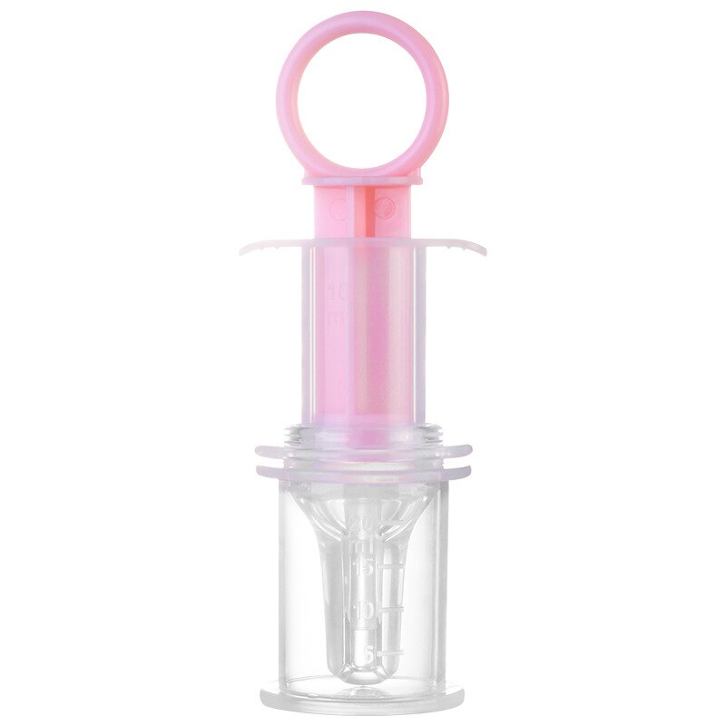 Baby Medizin Zubringer Nadel Typ Baby Tropfer Medizin Zubringer freundlicher Nadel Zubringer quetschen Medizin Tropfer Spender Schnuller: Rosa