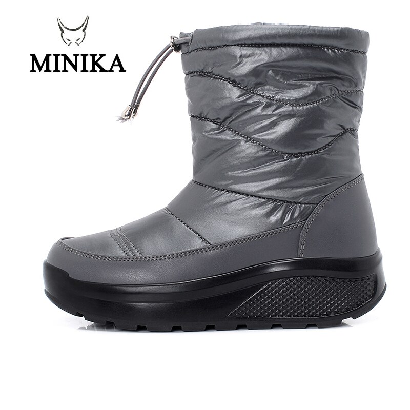 Minika women's fitness boots platform winter shoes Big Size 42 Girls non-slip waterproof snow boots for women botas mujer
