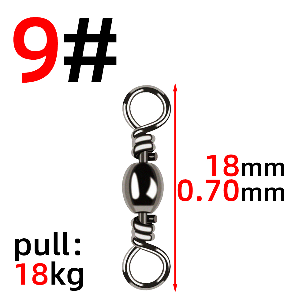 50Pcs Bottle Swivel High Speed Figure Eight Ring 8 Figure Ring Connector Fishing Gear Accessories: Burgundy