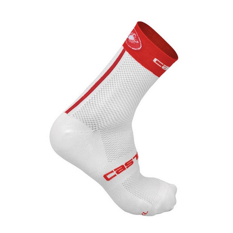 Fietsen Sokken Eenvoudige Multicolor Sport Ademend Deodorant Mannen Vrouwen Fiets Sokken Calcetines Ciclismo: Rood