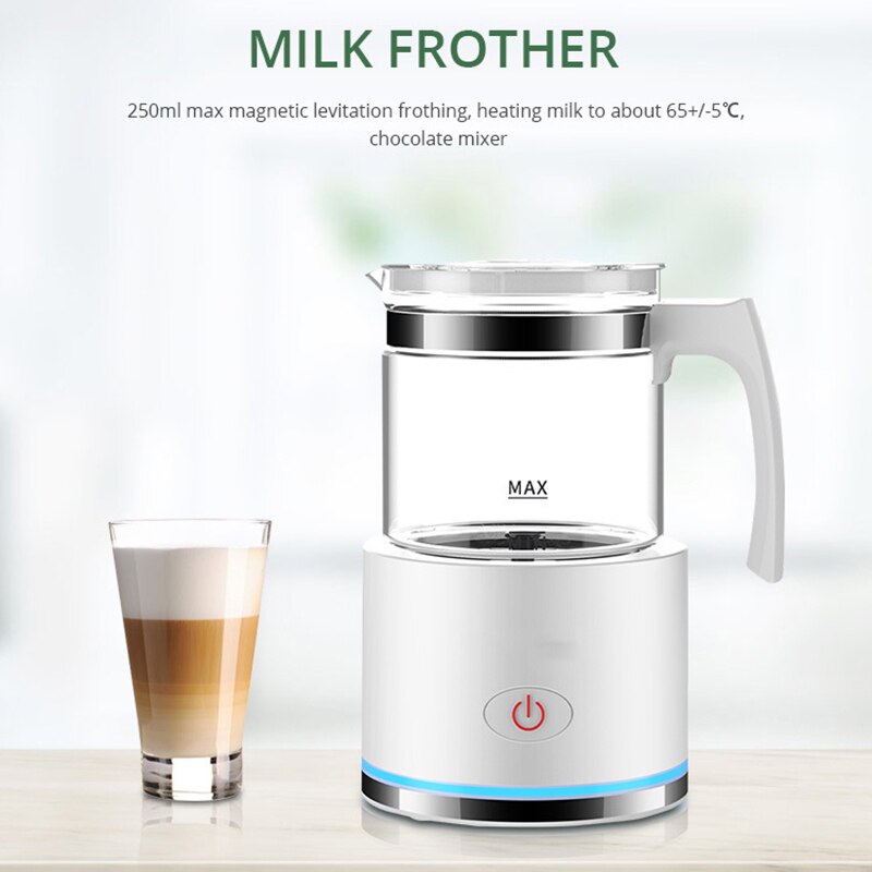 Melkeskummer elektrisk melk dampbåt mykt skum maker til og kald melkeskum, kaffe, latte, melk varmere varmeapparat eu støpsel