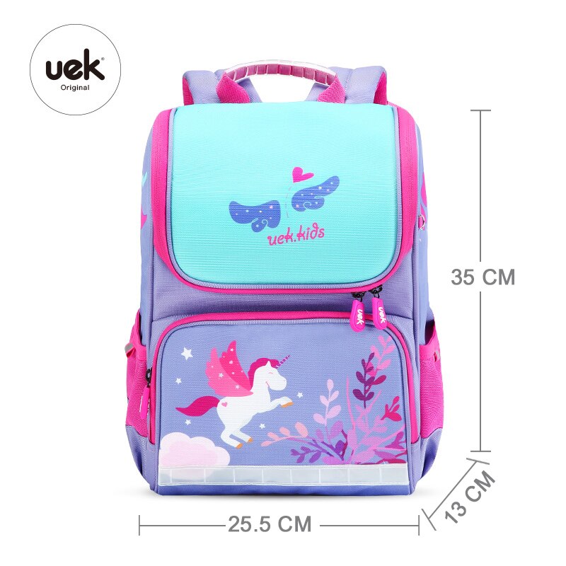 Uek Kid Primary Schoolbag Stationery Book Organizer Bag Backpack For School Girl Dinosaur Shoulders Toddler Boys Bookbag Student: Unicorn