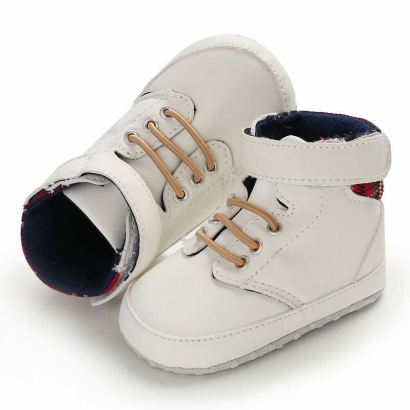 Nyfødt baby krybbe sko nyfødt spædbarn småbørn drenge piger blød sål sko anti-skrid krybbe blød sål sko sneaker prewalker