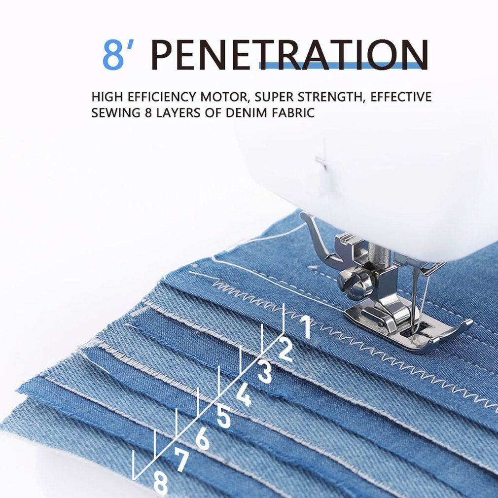 Sewing Machine Mini Multi-function Dual-needle Sewing Machine With Foot Pedal Household Multi-Function Electric Sewing Suit