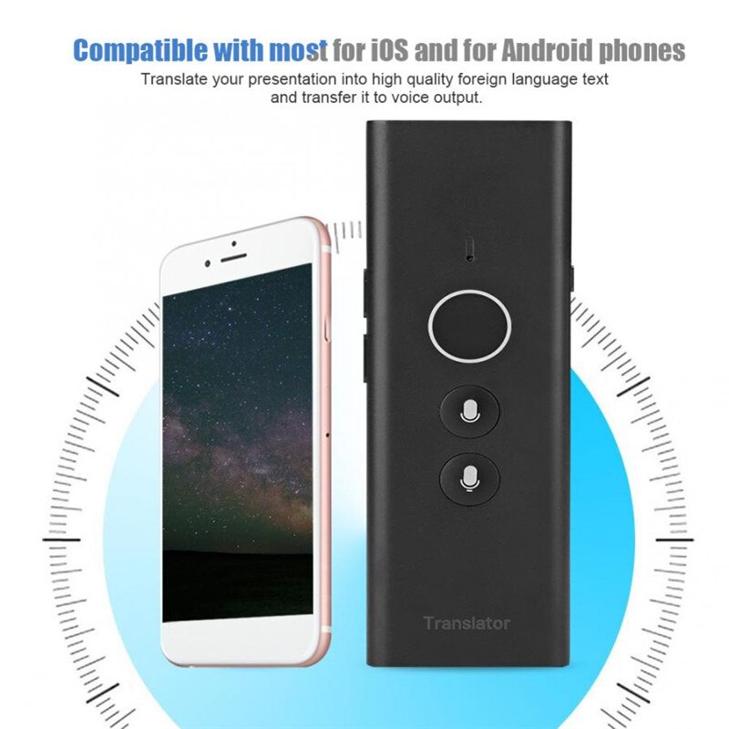 T8 Mini Intelligent Voice Translator Portable 2.4G/WiFi/Hotspot Translator 40 Languages Intertranslation Learn Travel Translator